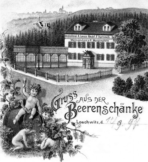 Franz Kotzsch, Sohn des Photographen August Kotzsch, war von 1895 bis 1901 Besitzer des Anwesens. Historische Ansichtskarte (Archiv Matthias Griebel)