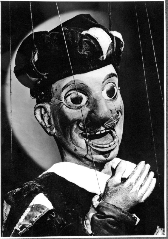 Kasper aus „Apel’s Dresdner Marionettentheater“, Kopf von Heinrich Rau, vor 1903 Foto: Archiv Bernstengel