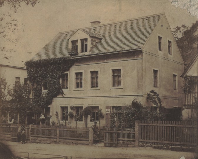 Grundstraße 3, um 1870. Foto: August Kotzsch (Sammlung M. Griebel)