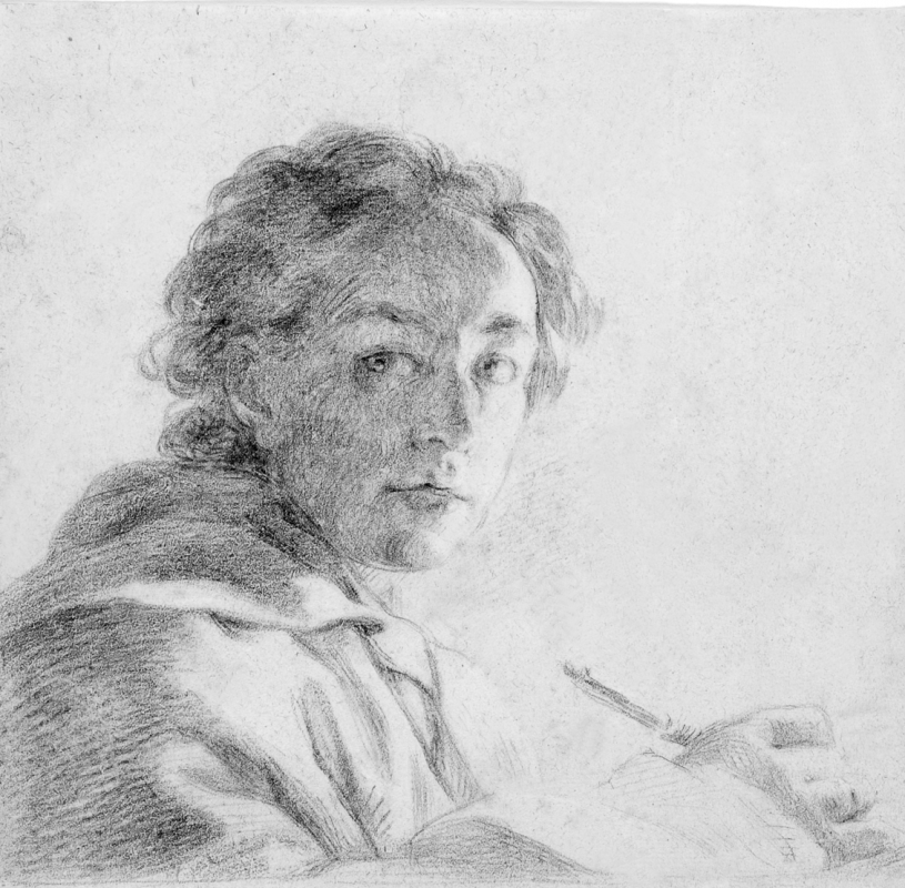 Anton Raphael Mengs (1728 – 1779), um 1772. Zeichnung eines unbekannten Künstlers. Abbildung: Städtische Galerie Dresden, Foto: Franz Zadnicek