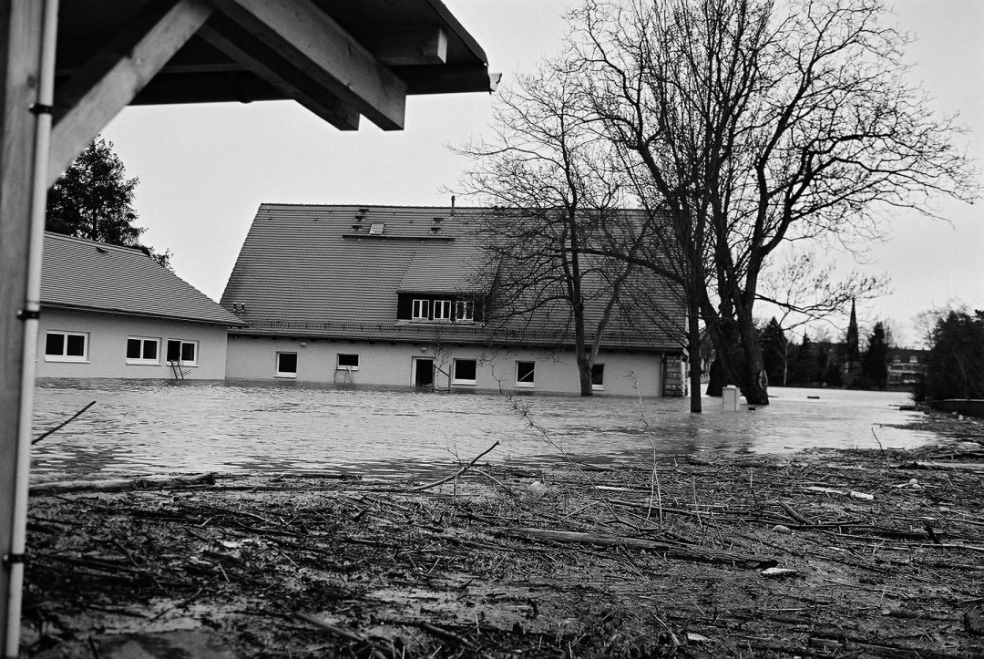 War wieder nicht zu schützen – Gebäude des Wassersportvereins „Am Blauen Wunder“. Foto: Jürgen Frohse