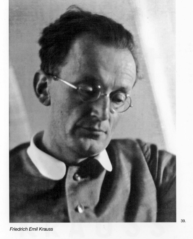 Dr. Friedrich Emil Krauss (1895 /Neuwelt bei Schwarzenberg – 1977/Stuttgart).