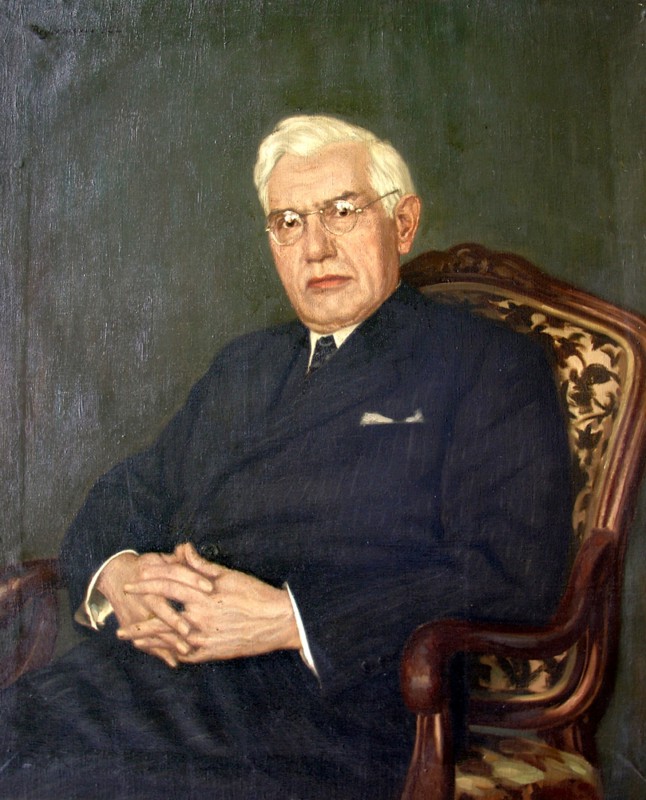 Justizrat Dr. jur. Bernhard Eibes. Original Öl/Leinwand, 92 x 79 cm.