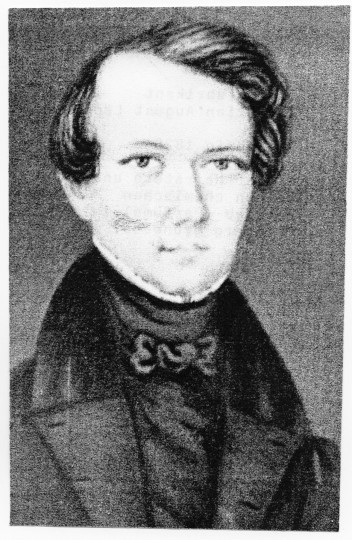 Tintenfabrikant Christian August Leonhardi, 21-jährig 1826, als er heiratete und seinen chemischen Betrieb (Parfüme) in Freiberg gründete. Foto: Archiv Hilmar Dressler