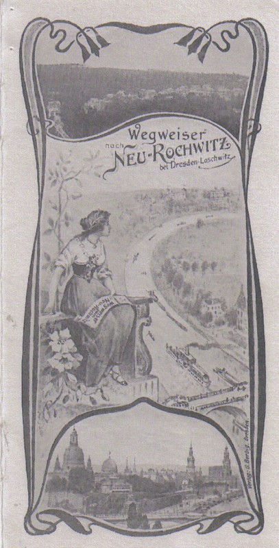 Wegweiser Neurochwitz um 1900.