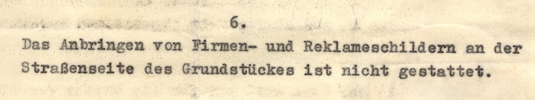 Auszug aus dem Mietvertrag von 1936. Foto: Sammlung Dr. Kunath