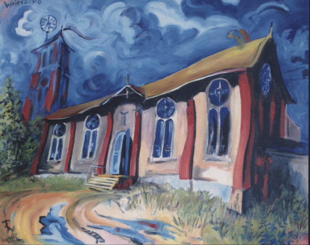 Die „Kunsthalle Roßwein“ malte Rainer Wriecz 2006.
