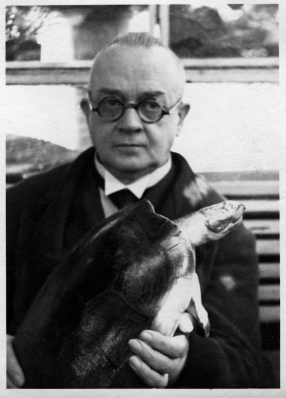 Die Riesenschildkröte war nur eines von vielen exotischen Tieren. Foto: Sammlung Gerlach