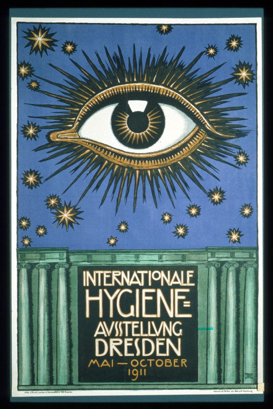 Plakat für die Hygiene-Ausstellung 1911 von Franz von Stuck. Foto: wikipedia