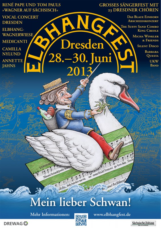 Elbhangfestplakat 2013 Gestaltung: Holger Friebel