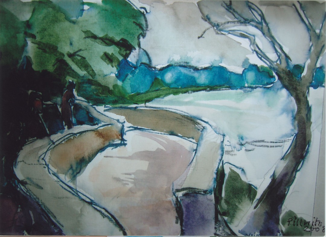 Aquarell von Hans Joachim Neidhardt – aus der italienischen Reisemappe