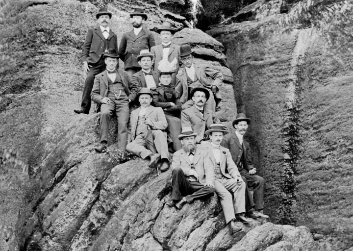 Ausflug der Loschwitzer und Wachwitzer Gärtner mit Arthur Gruhl in die Sächsische Schweiz, um 1900. Foto: Elbhang-Photo-Galerie (Edith Tackmann)