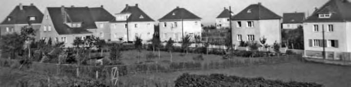 Die Häuser des Langenauer Weges 1937. Foto: Familie Schmidt