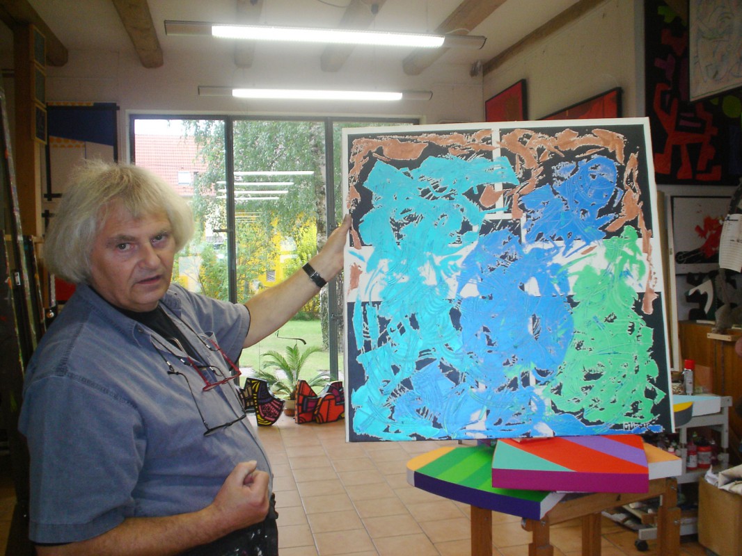 Ulf Goepfert in seinem Rockauer Atelier, 2007 (Foto: Dr. Jördis Lademann)