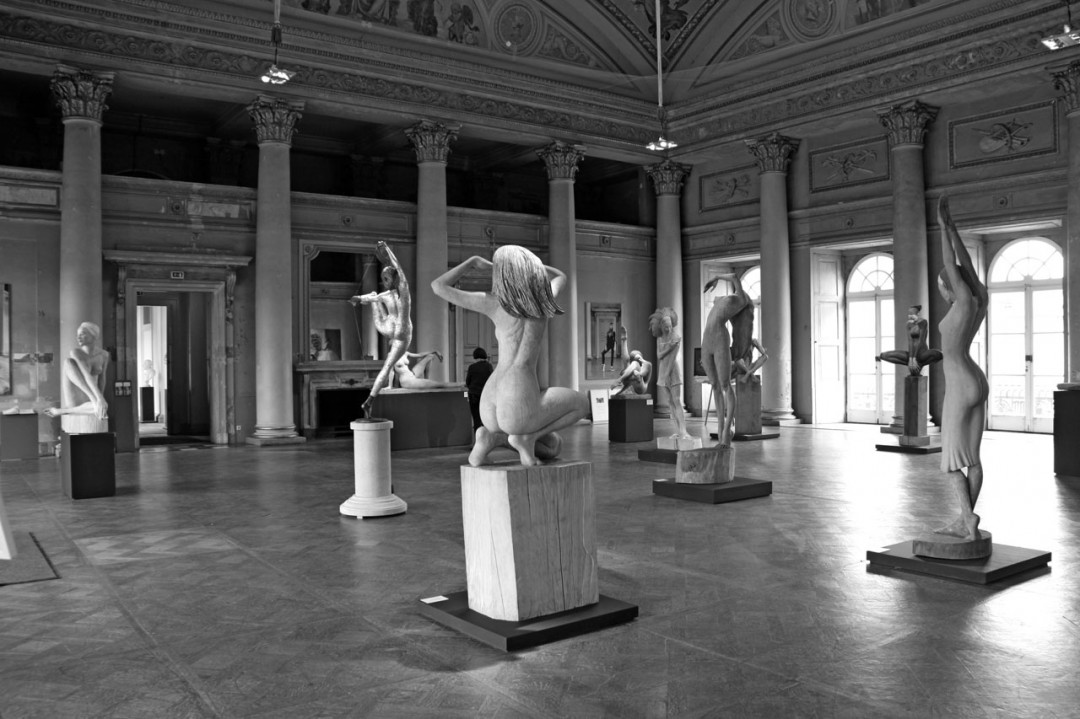 Blick in den Kuppelsaal des Pillnitzer Neuen Palais. Foto: Dieter Fischer