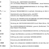 Ausschnitt aus dem Zeitstrahl in der Alten Feuerwache. (Bild vergrößerbar) Gestaltung: Gabi Schluttig/Dorothea Hunziker
