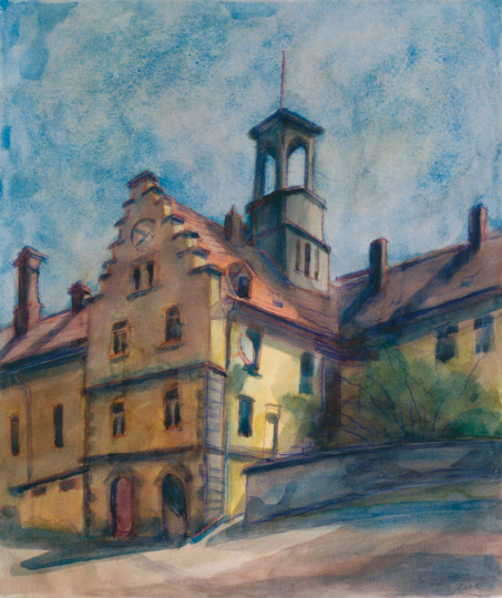 Gutshaus Helfenberg, Aquarell, 2008, Katalog Drechsler, Foto Hans Strehlow